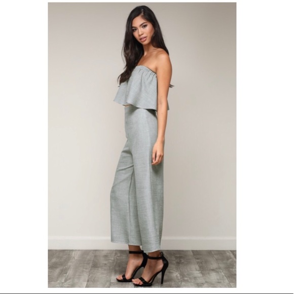 MayMay’s Two Piece Sage Crop Top & Culottes  Set - Picture 4 of 8